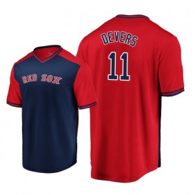 Rafael Devers Boston Red Sox #11 Navy Red Iconic Player Majestic Jersey Men's