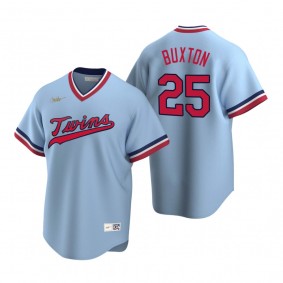 Men's Minnesota Twins Byron Buxton Nike Light Blue Cooperstown Collection Road Jersey