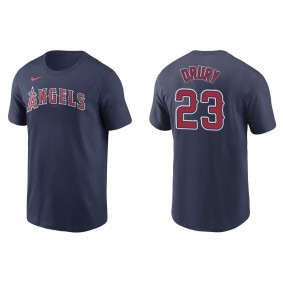 Men's Brandon Drury Los Angeles Angels Navy Name & Number T-Shirt