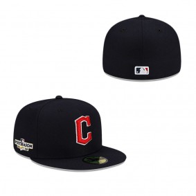 Men's Cleveland Guardians Navy 2022 Postseason Side Patch 59FIFTY Fitted Hat