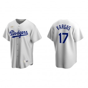 Men's Miguel Vargas Los Angeles Dodgers White Cooperstown Collection Home Jersey