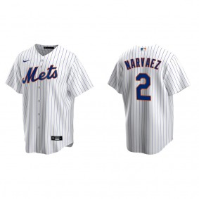 Men's Omar Narvaez New York Mets White Replica Home Jersey