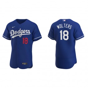 Men's Los Angeles Dodgers Tony Wolters Royal Authentic Alternate Jersey