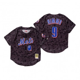New York Mets Brandon Nimmo Charcoal BAPE x Mitchell & Ness Jersey