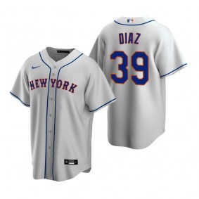 Men's New York Mets Edwin Diaz Nike Gray Replica Road Jersey