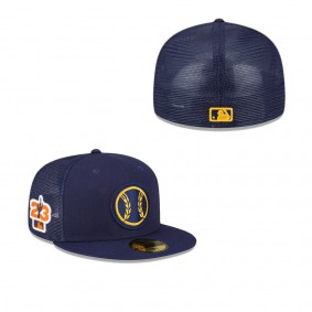 Men's Milwaukee Brewers Navy 2023 Spring Training 59FIFTY Fitted Hat