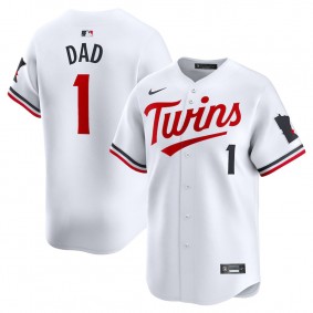 Men's Minnesota Twins White #1 Dad Home Limited Jersey