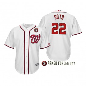 2019 Armed Forces Day Juan Soto Washington Nationals White Jersey