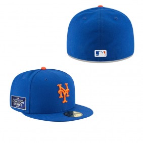 Men's New York Mets Royal 2024 MLB World Tour London Series 59FIFTY Fitted Hat