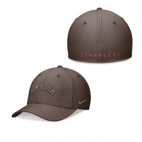 Men's New York Yankees Brown Statement Ironstone Performance SwooshFlex Hat