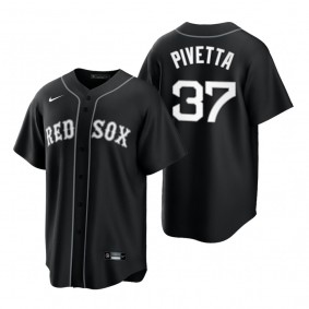 Boston Red Sox Nick Pivetta Nike Black White 2021 All Black Fashion Replica Jersey