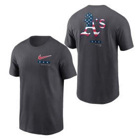 Men's Oakland Athletics Anthracite Americana T-Shirt