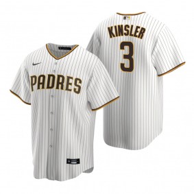 Men's San Diego Padres Ian Kinsler Nike White Brown Replica Home Jersey
