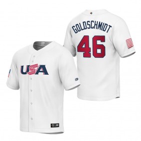 Paul Goldschmidt Youth USA Baseball White 2023 World Baseball Classic Replica Jersey