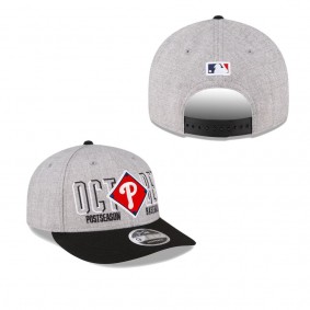 Men's Philadelphia Phillies Gray 2023 Division Series Winner Locker Room Low Profile 9FIFTY Snapback Hat