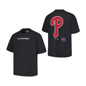 Men's Philadelphia Phillies PLEASURES Black Ballpark T-Shirt