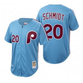 Philadelphia Phillies Mike Schmidt Cooperstown Collection Light Blue Authentic Jersey