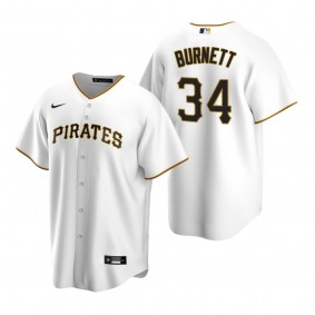 Pittsburgh Pirates A.J. Burnett Nike White Retired Player Replica Jersey