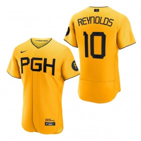 Men's Pittsburgh Pirates Bryan Reynolds Gold 2023 City Connect Authentic Player Jersey