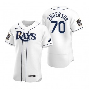 Men's Tampa Bay Rays Nick Anderson Nike White 2020 World Series Authentic Jersey