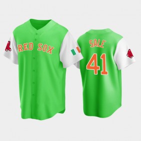 Chris Sale Red Sox 2022 Irish Heritage Jersey Green