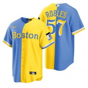 Boston Red Sox Hansel Robles Blue Gold City Connect Split Jersey