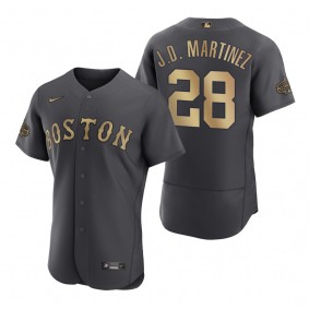 Men's Boston Red Sox J.D. Martinez Charcoal 2022 MLB All-Star Game Authentic Jersey