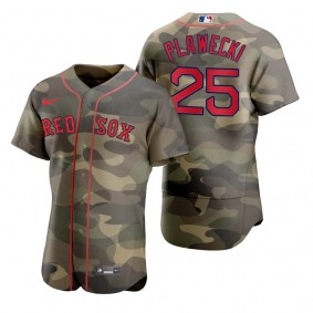 Boston Red Sox Kevin Plawecki Camo Authentic 2021 Armed Forces Day Jersey