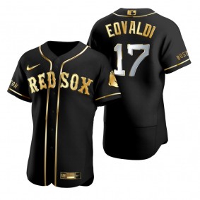 Boston Red Sox Nathan Eovaldi Nike Black Golden Edition Authentic Jersey