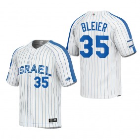 Richard Bleier Israel Baseball White 2023 World Baseball Classic Replica Jersey