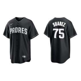 Men's San Diego Padres Robert Suarez Black White Replica Official Jersey