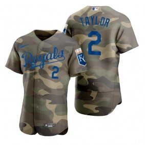 Kansas City Royals Michael A. Taylor Camo Authentic 2021 Armed Forces Day Jersey