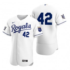 Kansas City Royals White Jackie Robinson Day Authentic Jersey