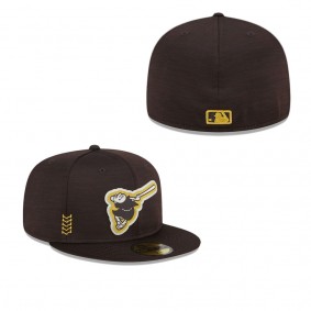 Men's San Diego Padres Brown 2024 Clubhouse 59FIFTY Fitted Hat