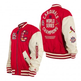 Men's St. Louis Cardinals x Alpha Industries Red Team Reversible Full-Zip Bomber Jacket