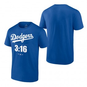 Stone Cold Steve Austin Los Angeles Dodgers Royal Blue 3:16 T-Shirt