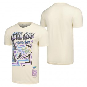Men's Tampa Bay Rays Mitchell & Ness Cream Cooperstown Collection Sidewalk Sketch T-Shirt