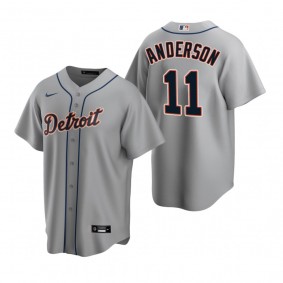 Men's Detroit Tigers Sparky Anderson Nike Gray Replica Road Jersey