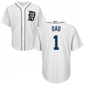 Male Detroit Tigers White Father's Day Gift Jersey