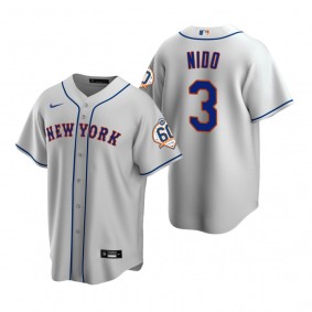New York Mets Tomas Nido Nike Gray 60th Anniversary Replica Jersey