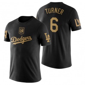 Trea Turner Dodgers LAFC Night Black T-Shirt