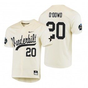 Vanderbilt Commodores Jack O'Dowd Cream College World Series Baseball Jersey