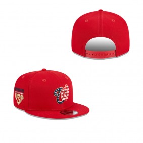 Men's Washington Nationals Red 2023 Fourth of July 9FIFTY Snapback Adjustable Hat