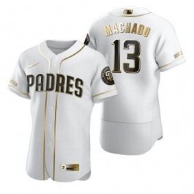 San Diego Padres Manny Machado Nike White Authentic Golden Edition Jersey
