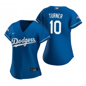 Women's Los Angeles Dodgers Justin Turner Royal 2020 World Series Champions Replica Jersey