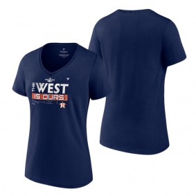 Women's Houston Astros Fanatics Branded Navy 2022 AL West Division Champions Locker Room V-Neck T-Shirt