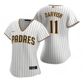 Women's San Diego Padres Yu Darvish Nike White Brown Replica Trade Home Jersey
