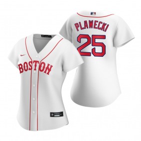 Women's Boston Red Sox Kevin Plawecki White 2021 Patriots' Day Replica Jersey