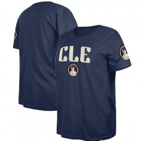 Women's Cleveland Guardians Navy 2024 City Connect Plus Size T-Shirt