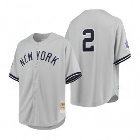 New York Yankees Derek Jeter Gray 1998 Cooperstown Collectio Road Authenti Jersey